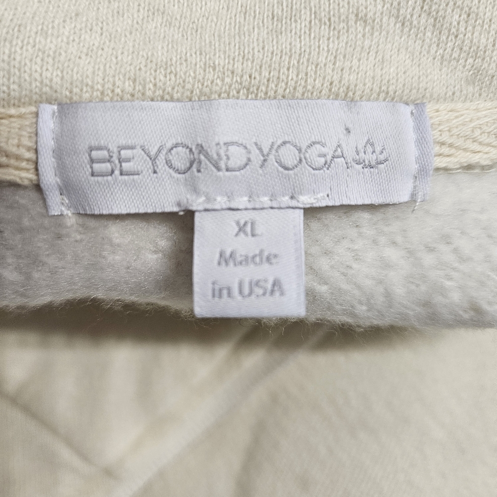 Beyond Yoga cream pullover sweater half zip XL - Picture 11 of 12